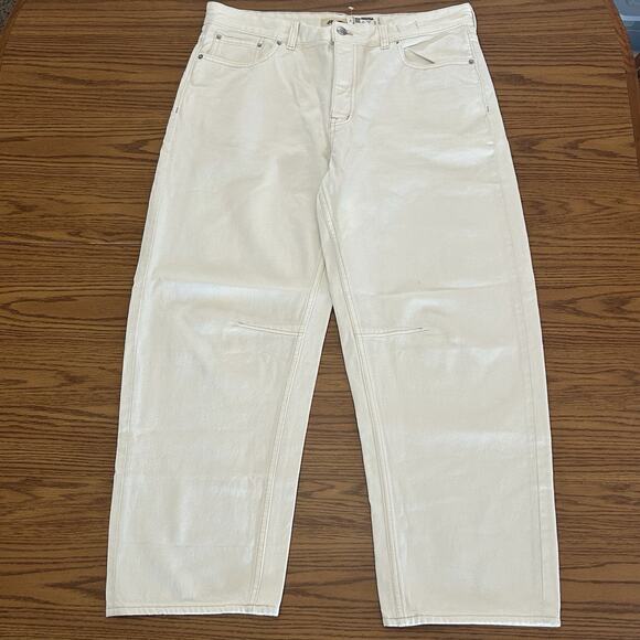 Madewell Denim - Madewell The Darted Barrel Leg Jeans Canvas Denim Button Fly Size 29 NWT